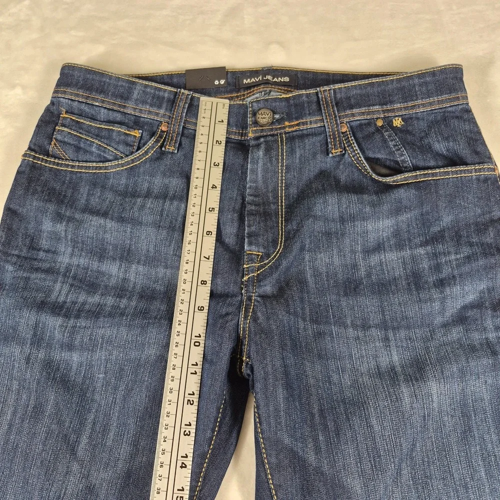 Mavi Jake Jeans Men's 34x32 Blue Denim Straight Leg Casual Comfort Dark Wash NWT